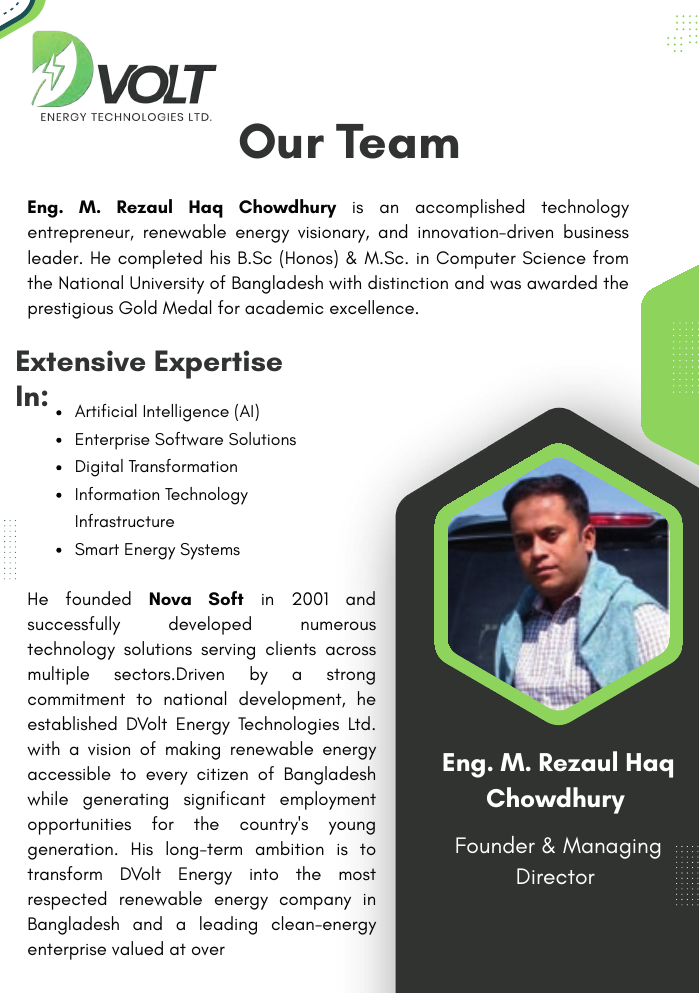 Eng. M. Rezaul Haq Chowdhury, Founder and Managing Director